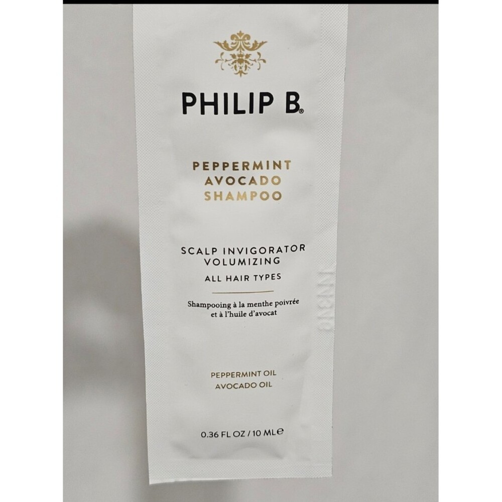 Philip B. Peppermint Avocado Shampoo packets x10